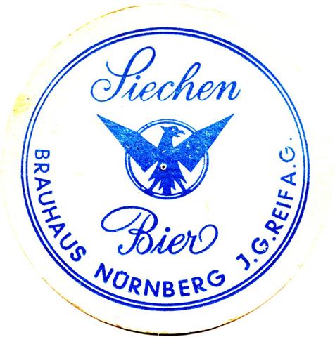 nürnberg n-by brauhaus siech rund 2ab (215-siechen bier-blau)